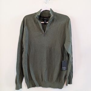 Daniel Hechter Olive Zip-Up Sweater